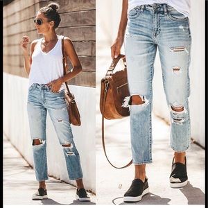 Tobi high rise relaxed denim